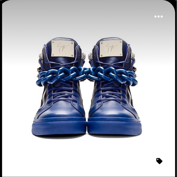 Giuseppe Zanotti Shoes - Zanotti royal blue/cobalt high top sneakers.